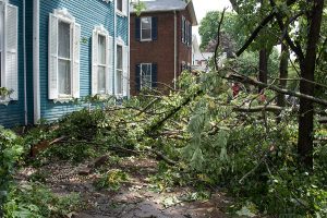 Storm damage close to homes